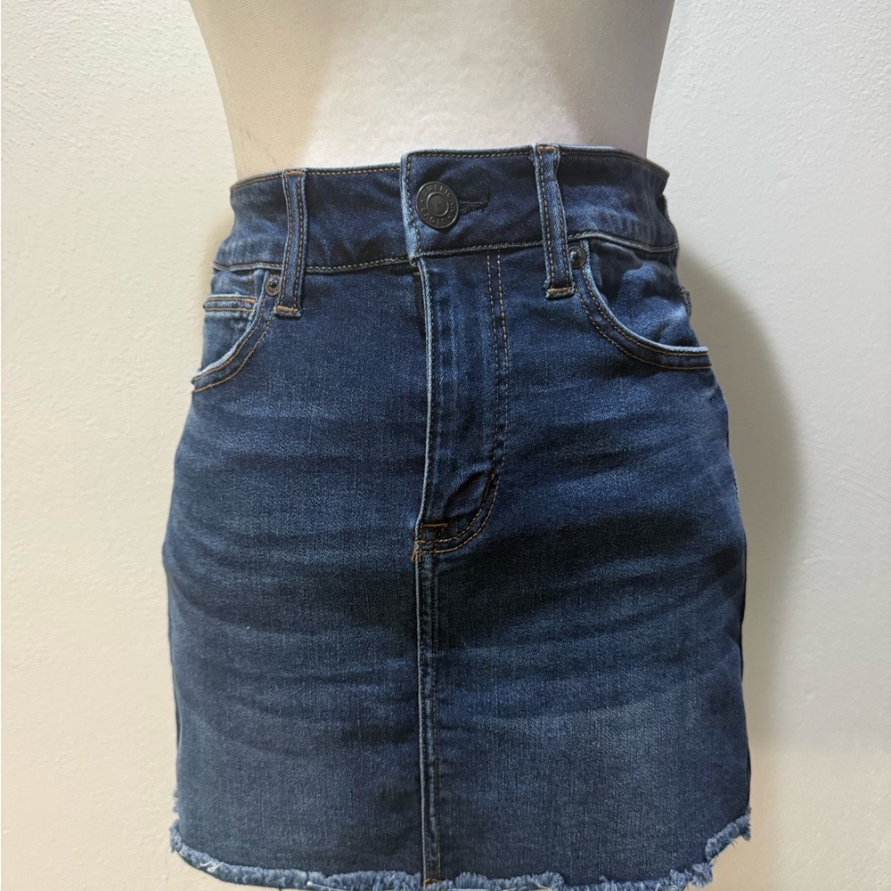 American Eagle Outfitters Dark Indigo Denim Mini Skirt